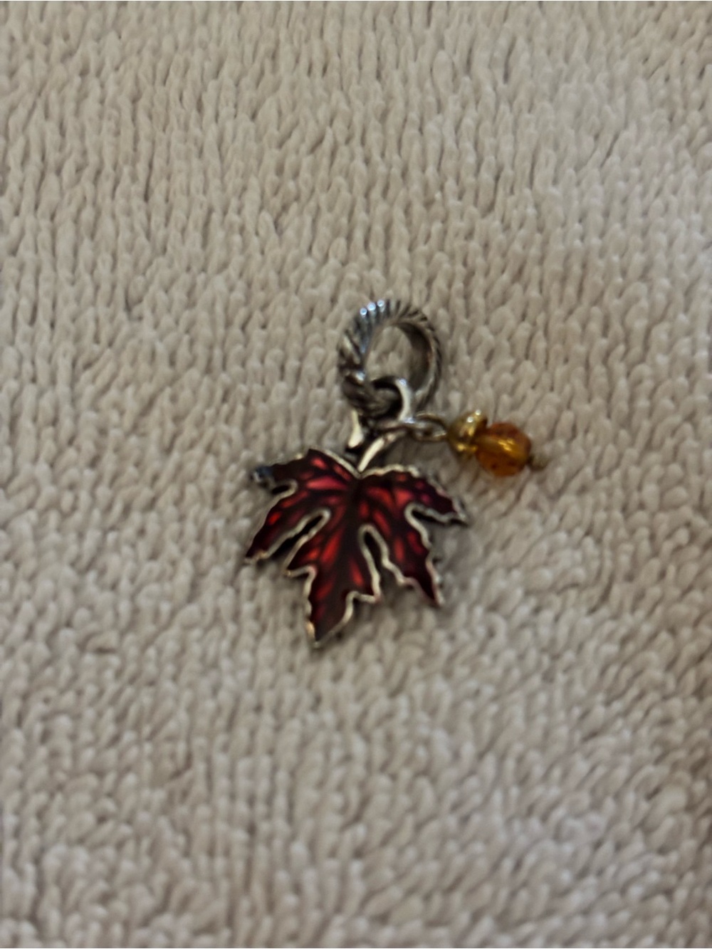 Brighton Red Maple Leaf Charms Pendant - bracelet